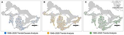 Extreme Precipitation Trends and Meteorological Causes Over the Laurentian Great Lakes